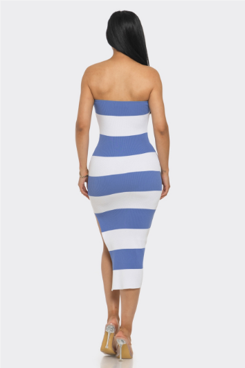 Picture of Oh So Stripes Tube Top Dress