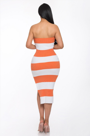 Picture of Oh So Stripes Tube Top Dress