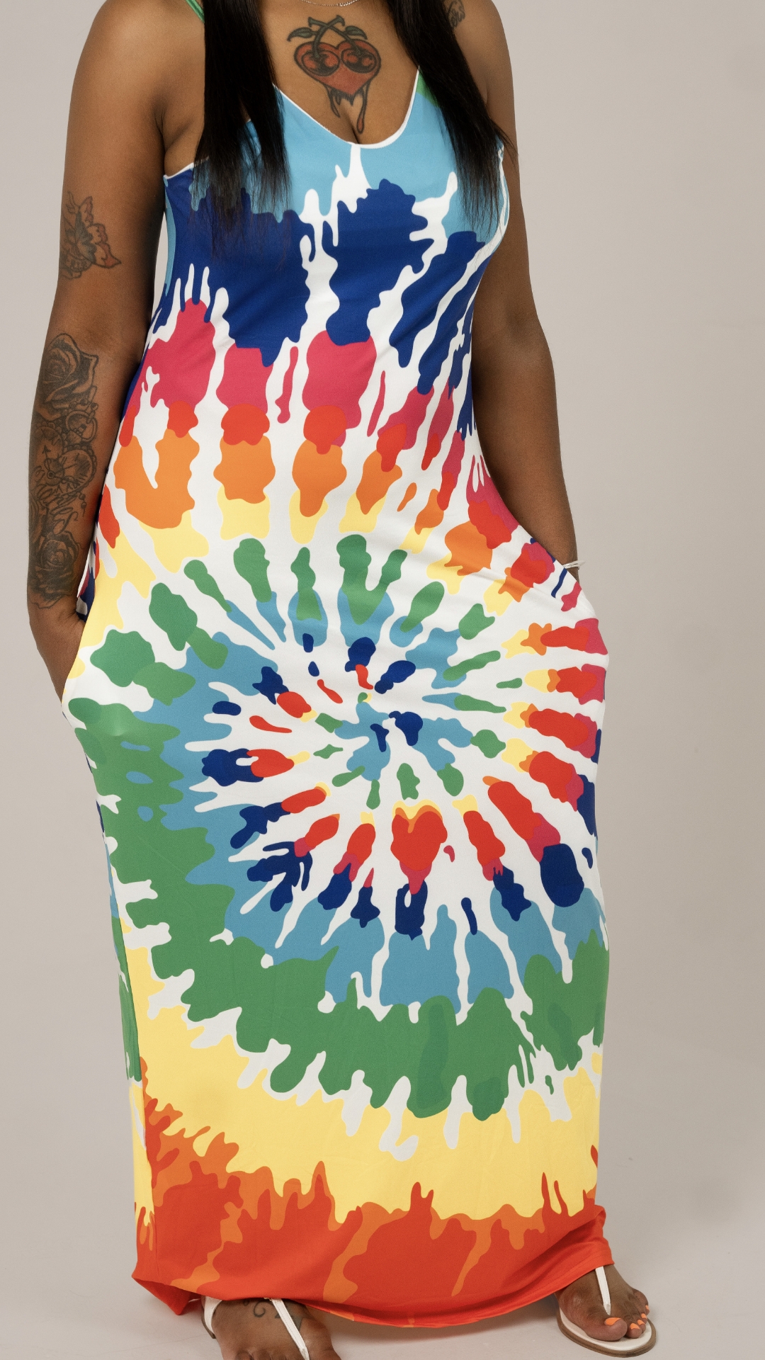 Picture of Rainbow Paint Splatter Dress